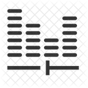 Equalizador com controle deslizante  Ícone