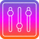 Controlador de equalizador ajustador  Ícone