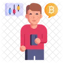 Online Money Bitcoin Marketplace Equalizer Crypto Icon