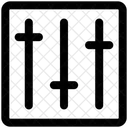 Equalizer Multimedia Lautstarkeregler Symbol