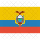 Equateur Drapeau Monde Icône