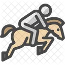 Equestrian Jockey Horseback Riding Icon