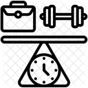 Equilibre Entre Vie Professionnelle Et Vie Privee Temps Travail Icône