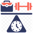 Equilibre Entre Vie Professionnelle Et Vie Privee Temps Travail Icône