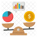Equilibrio Financiero Balanza Equilibrio Monetario Icono
