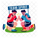 Equipe De Football Esprit Dequipe Sportifs Icône