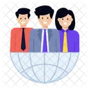 Equipo Virtual Equipo Global Miembros Globales Icono