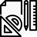 Equipo Matematico Herramienta De Geometria Peaje Estacionario Icono