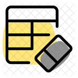 Erase Table  Icon