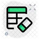 Erase Table Interface Essentials Table Green F Icon