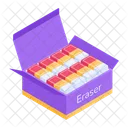 Eraser Box Eraser Packaging School Rubbers Icon