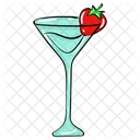 Erdbeer Daiquiri Cocktailgetrank Cocktail Symbol