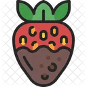 Erdbeere Dip Schokolade Symbol