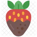 Erdbeere Dip Schokolade Symbol