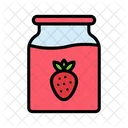 Erdbeere Marmelade Glaser Icon