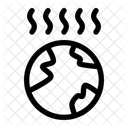 Erde heiß Temperatur  Symbol