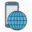 Erde Internet Handy Icon