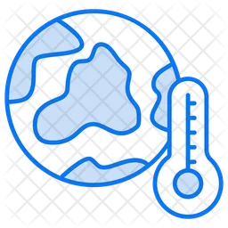 Erde mit Thermometer  Symbol