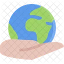 Erde Hand Tag Planet Erde Icon