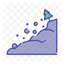 Erdrutsch Lawinen Erdrutsch Symbol