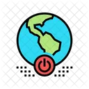 Erde Abschalten Welt Weltstillstand Symbol