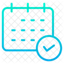 Kalender Genehmigte Planung Zeitplan Symbol