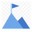 Gipfel Erfolg Berg Symbol