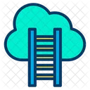 Cloud Treppe Cloud Erfolg Wettbewerbskonzept Icon