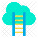 Cloud Treppe Cloud Erfolg Wettbewerbskonzept Symbol