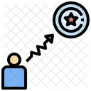 Erfolgsweg Hindernis Problem Symbol