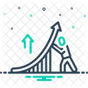 Erhohungen Diagramm Wachstum Symbol