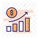 Investitionen Erhohen Diagramm Erhohen Wachstum Symbol