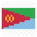 Eritrea Bandera Del Pais Bandera Icono