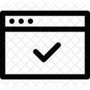 Fertig Prufen Browser Symbol
