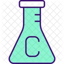Erlenmeyer flask with carbon sample  Icon