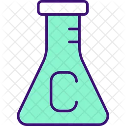 Erlenmeyer flask with carbon sample  Icon