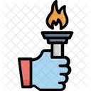 Ermutigen Flamme Flammenfackel Symbol