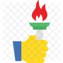 Ermutigen Flamme Flammenfackel Symbol
