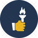 Ermutigen Flamme Flammenfackel Symbol