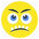 Ernstes Emoji Emoticon Emotag Symbol