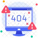 Error 404 Warning Problem Icon
