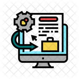 Erp Integration Icon - Download in Colored Outline Style