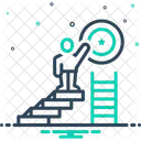 Erreicht Leiter Ziel Symbol