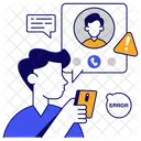 Erreur Dappel Video Chat Video Message Video Icône