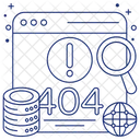 Erro 404 Erro De Pagina Site Bloqueado Ícone