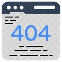 Erro 404 Erro De Pagina Site Bloqueado Ícone