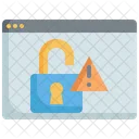 Erro De Desbloqueio De Site Aviso De Seguranca Da Web Erro De Seguranca Da Web Ícone