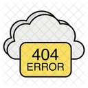 Erro De Nuvem Erro 404 404 Ícone