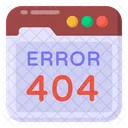 Erro No Site Erro 404 Erro Na Web Ícone