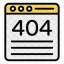 Error 404 404 Sitio Web Falta Pagina Web Icono
